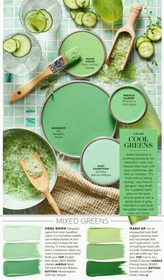 some green paint colors are being used in this article