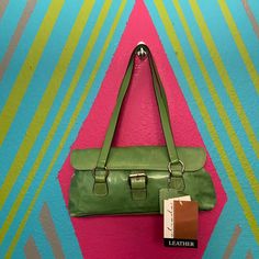 Green Leather Bag Green Satchel With Hasp Closure For Everyday Use, Vintage Green Shoulder Bag For Shopping, Vintage Green Satchel For Shopping, Vintage Leather Bags For Spring, Casual Satchel With Hasp Closure For Shopping, Classic Green Bag For Spring, Classic Green Bags For Spring, Leather Satchel For Spring Errands, Everyday Green Satchel With Hasp Closure