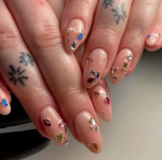 Short Gemstone Nails, Nail Makeover, Bubble Nails, Nail Jewels, Short Almond, Pearl Nails, Nail Envy, Gem Nails, Fire Nails