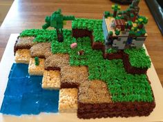 a cake made to look like a landscape