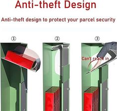 the instructions for how to use an anti - thief design in your home or office