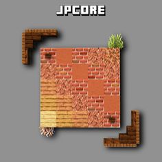 an image of a computer game with bricks and plants on it, as well as the text