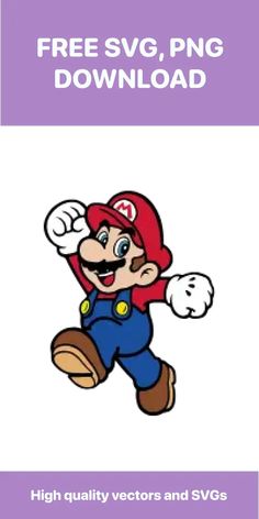 Mario Svg Free Cut File For Cricut You Must