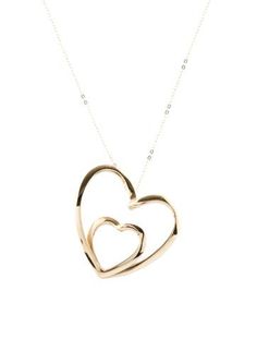 14K Yellow Gold Gold Open Heart Jewelry For Formal Occasions, Elegant Double Heart 14k Stamped Jewelry, 14k Gold Double Heart Jewelry For Formal Occasions, Polished 14k Gold Open Heart Jewelry, 14k Gold Open Heart Jewelry With Polished Finish, 14k Gold Open Heart Polished Jewelry, Elegant 14k Stamped Open Heart Jewelry, Formal 14k Gold Double Heart Jewelry, Formal Yellow Gold Double Heart Jewelry