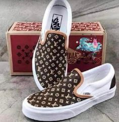 Louis Vuitton Vans, Vans Shoes Outfit, Tan Vans, Brown Vans, Louis Vuitton Shoes Sneakers, Preppy Shoes, Lv Shoes, Vans White, Vitamin Sea