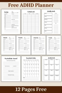 Journal Page Templates Free Printables, Daily Weekly Monthly Yearly Goals, One Page Planner, Yearly Schedule Template, Keynote Planner Template, Daily Goals List Free Printables, To Do Planner Printables, Planning Ideas Planners, Self Help Printables Free