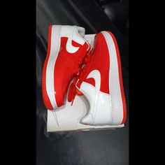 Air Force 1 Nike By You Custom Red/White Patent Leather Sz 11 Tried On Once Shoes Nike Air Force, Nike Air Force 1, Air Force 1, Nike Air Force, Air Force, Patent Leather, Nike Men, Nike Shoes, Red White