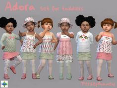 Persephaney — Adora - Clothing set for toddlers <3 Set includes:... Sims Infant, Ts4 Kids, Sims 4 Cheats, Sims 4 Traits