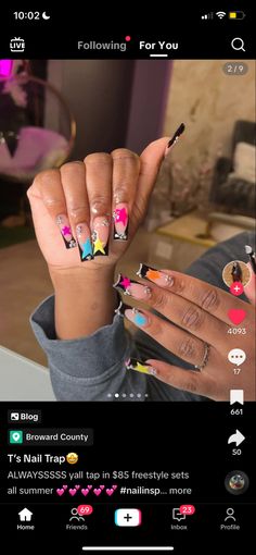 Long Acrylic Nail Designs, Nail Sets, Long Acrylic, Beautiful Nail Designs, Nail Inspiration, Long Acrylic Nails, Mani Pedi, Gorgeous Nails, Cute Acrylic Nails