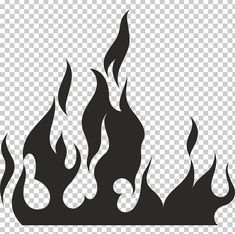 a black and white fire flame on a transparent background png clipart free for commercial use