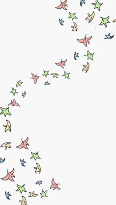 many small stars are flying in the air