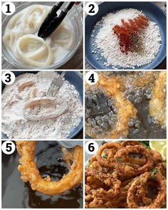 the steps to make fried onion rings