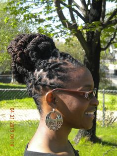 Curled Mohawk, Curly Mohawk Hairstyles For Women, Bun Mohawk, Faux Braid, Curly Mohawk Hairstyles, Loc Bun, Mohawk Hairstyles For Women, Faux Braids, Natural Locs