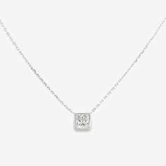 princess cut diamond solitaire necklace Princess Cut Necklace, Solitaire Princess Cut, Delicate Diamond Necklace, Solitaire Diamond Necklace, Diamond Solitaire Necklace, Princess Cut Diamond, Solitaire Diamond, Princess Cut Diamonds, Cushion Cut