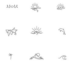 the icons are drawn in black and white