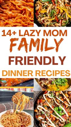 this is an image of family friendly dinner recipes