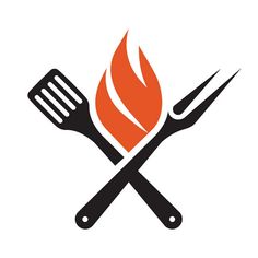 two forks and a spatula on top of a flame