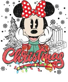 a mickey mouse christmas card with the words merry