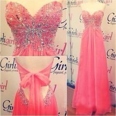 Crystal Prom Dress, Top Prom Dresses, Prom Dresses 2016, Prom Dresses 2015, Pink Prom Dress, Sweetheart Prom Dress, Backless Prom Dresses, Chiffon Prom Dress, Cheap Prom Dresses