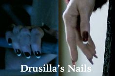 Drusilla Nails, Buffy The Vampire Slayer Nails, Buffy Nails, Drusilla Buffy, Buffy Fashion, Vampire Women, Buffy Outfits, Vampire Nails, Halloween Pics