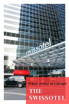 there is a sign that says where to stay in chicago the swissotel