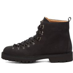 Fracap M120 Alto Brill Commando Sole Boot Black | END. (US) Converse Lugged, End Clothing, Walking Outfits, Mens Hiking Boots, Lug Sole Boots, Hiking Fashion, Hiking Boot, Mens Lifestyle, Mens Black Leather