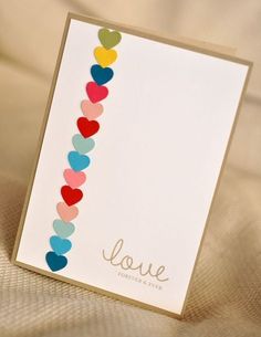 a card that has hearts on it