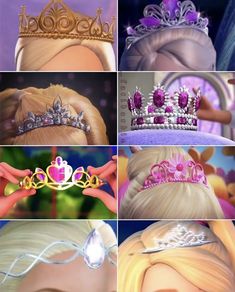 there are many pictures of princesses with tiaras