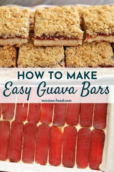 how to make easy guavaa bars with strawberries and oatmeal