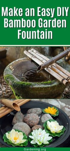 an easy diy bamboo garden fountain