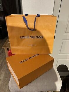 (eBay) Find many great new & used options and get the best deals for (Box 1) Louis-Vuitton Box Large 10.5 x 12 x 5.5in (Magnetic) w/ OG Orange Ribbon at the best online prices at eBay! Free shipping for many products! Louis Vuitton Packaging, Orange Ribbon, Party Card, Gift Wrapping Supplies, Ebay Finds, Storage Box, Greeting Cards, Louis Vuitton, Ribbon