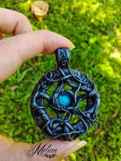 Gothic amulet fantasy pendant witch pendant dark fantasy | Etsy Magical Handmade Blue Jewelry, Handmade Magical Blue Jewelry, Handmade Black Magical Jewelry, Handmade Magical Black Jewelry, Handmade Blue Fantasy Jewelry, Handmade Mystical Resin Jewelry, Fantasy Amulet, Fantasy Woodland, Larp Props