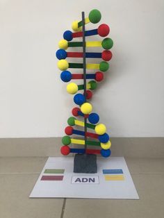 a model of a tree made out of colored balls