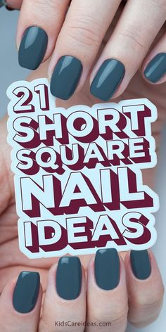 Cute Short Square Nails, Short Nails Ideas, Nails Trending