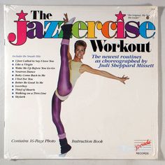 an advertisement for the dance exercise workout program, featuring a woman in purple tights