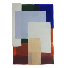 an abstract painting with different colors and shapes