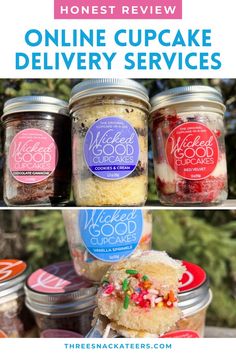 Wicked Good Jar Cupcakes. With Text Reading: Wicked Good Cupcakes. Good Cupcakes, Cake Box Cake, Cupcakes In A Jar, Homemade Cupcake Recipes, Cookie And Cream Cupcakes, Baked By Melissa, Cupcake In A Jar, Cookie Delivery, S Cake