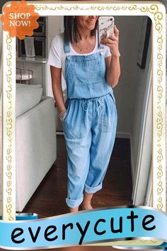 Vintage Drawstring Denim Jumpsuit Denim Jumpsuit, Casual Party, Bleach, Jumpsuit