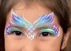 Mermaid Face Paint Tutorial, Under The Sea Face Paint, Mermaid Face Paint Kids Easy, Face Paint Mermaid, Pirate Face Paint, Mermaid Face Painting, Alien Face Paint, Basic Shapes Design, Dragon Face Painting