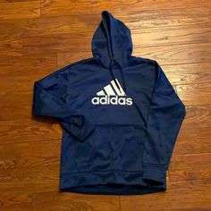 Large Men’s Hooded Sweatshirt. New Without Tags. Blue Moisture-wicking Hoodie For Streetwear, Blue Moisture-wicking Long Sleeve Hoodie, Blue Hooded Sweatshirt With Moisture-wicking, Blue Hooded Moisture-wicking Sweatshirt, Blue Moisture-wicking Hooded Hoodie, Blue Moisture-wicking Hoodie, Casual Adidas Moisture-wicking Sweatshirt, Blue Moisture-wicking Hoodie Sweatshirt, Blue Moisture-wicking Hoodie For Fall