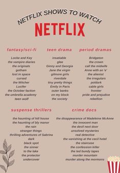 netflix shows to watch in different languages on a gray background with red and white lettering