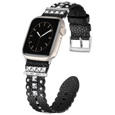 PRICES MAY VARY. 👑【Super Unique Genuine Leather Strap】: Omnillert patented punk style design for apple watch band comes with classy colors and subtle silver stud. These fancy apple watch bands for women with wavy edges make your watch looks more stylish and charming. You can wear it anywhere from school to work or to the bar. Must buy versatile watchband for your apple watch iwatch accessories ✅【High-Quality & Natural Texture】: Omnillert leather apple watch band is made of top Napa layer cowhid Classy Colors, Iphone Watch Bands, Wavy Edges, Fancy Watches, Iphone Watch, Iwatch Apple, Apple Watch Bands Leather, Apple Watch 38mm, 38mm Apple Watch Band