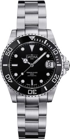 Davosa%20Watch%20Ternos%20Diver%20Lady%20Black%20%23add-content%20%23basel-20%20%23bezel-unidirectional%20%23bracelet-strap-steel%20%23brand-davosa%20%23case-depth-11-8mm%20%23case-material-steel%20%23case-width-36-5mm%20%23cws-upload%20%23date-yes%20%23delivery-timescale-call-us%20%23dial-colour-black%20%23fashion%20%23gender-ladies%20%23movement-automatic%20%23new-product-yes%20%23official-stockist-for-davosa-watches%20%23packaging-davosa-watch-packaging%20%23sale-item-no%20%23style-divers%20% Used Rolex, Divers Watch, Rolex Submariner, Beautiful Watches, Luxury Watch