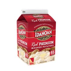 idahon mashed potatoes in a carton