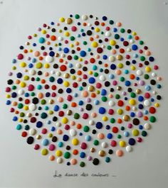 a circle made up of many different colored dots