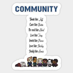 an image of a group of people with the words community