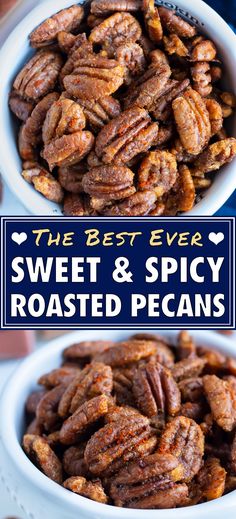 the best ever sweet and spicy roasted pecans