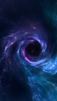 an artist's rendering of a black hole in space