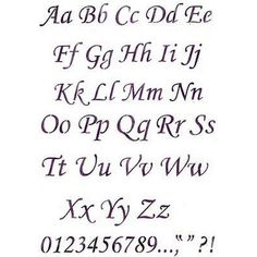 the upper and lower case of an old english alphabet, with cursive writing