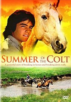 the movie summer of the colt is shown in front of an image of a horse